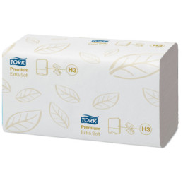 TORK Håndklædeark H3 2-lag 3000 ark Hvid V-fold Premium (100278)
