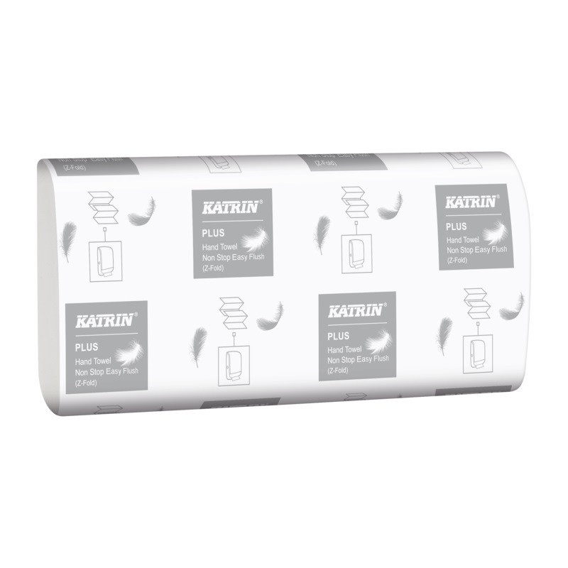 Katrin Håndklædeark Z-fold 2-lag Easy Flush Plus 20,6 x 24 cm