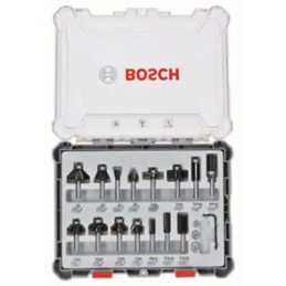 Bosch Overfræsersæt blandet HM 8mm 15 dele (2607017472)