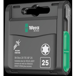 Wera 867/1 TORX® 25 bits 25stk med holdefunktion og farve kode
