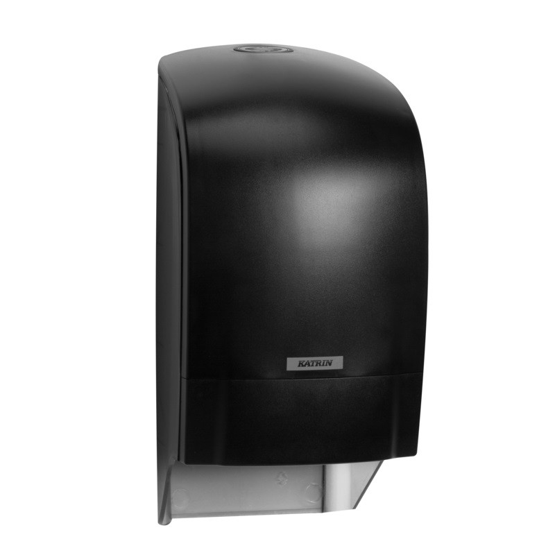 14: Katrin Dispenser Toiletpapir 2 rl Sort Systemruller (104605)
