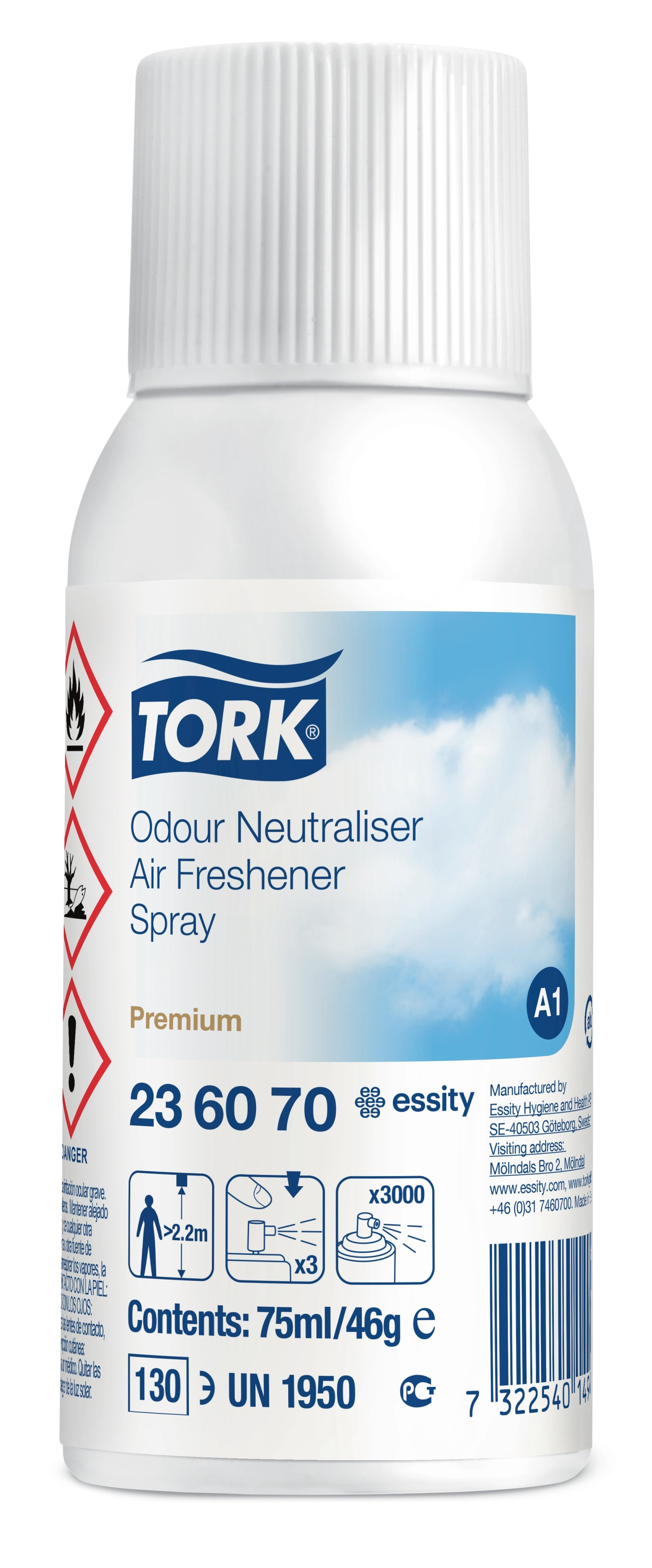 #2 - TORK Airfreshener A1 med duftolie 12 stk Refill Neutral (236070)