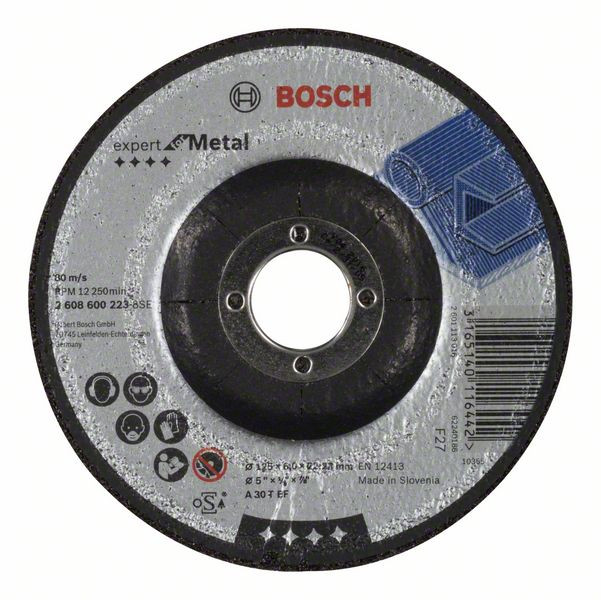 #2 - BOSCH Professional METAL-SKRUBBESKIVE Ø125mm 6mm tykkelse (2608600223)