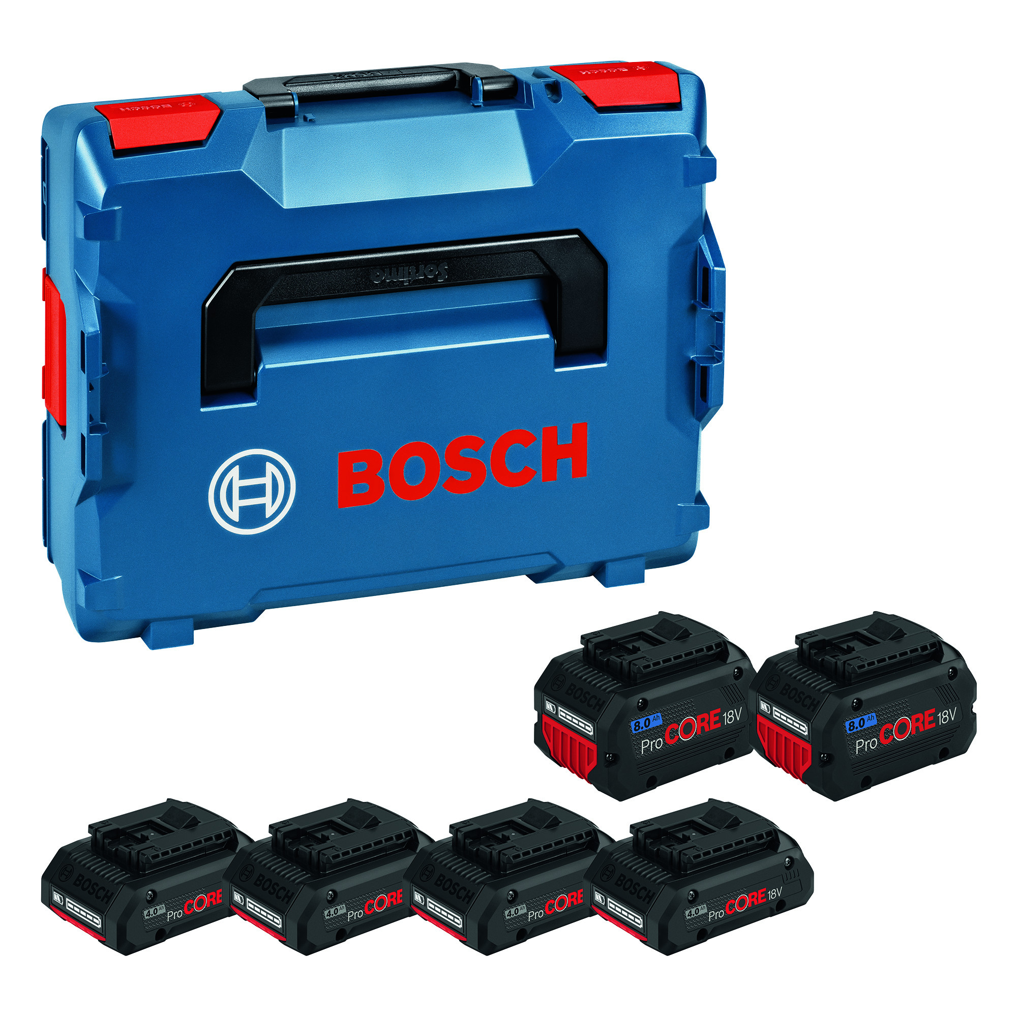 8: BOSCH Professional Batteripakke 4x4.0 AH + 2x8.0AH ProCORE 18V (1600A02A2T)