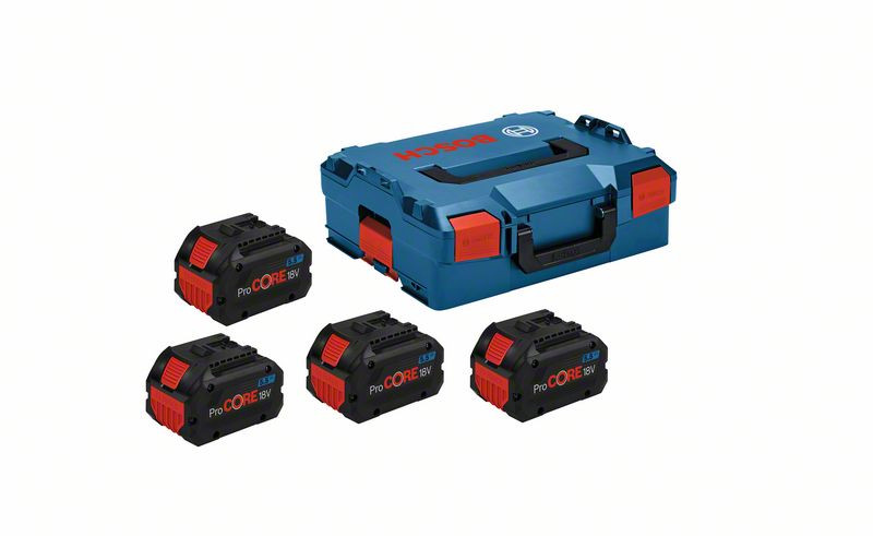 12: BOSCH Professional Batteripakke 4x5.5 AH ProCORE 18V + BOX (1600A02A2U)
