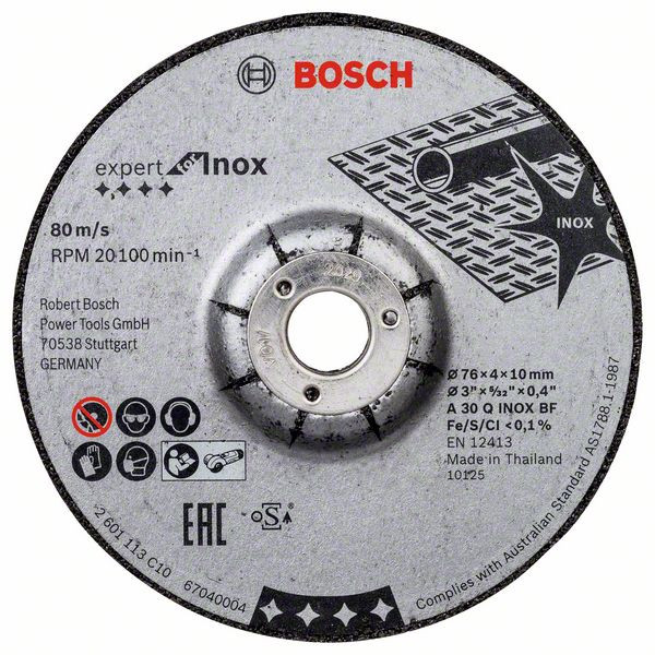 6: BOSCH Professional INOX-SKRUBBESKIVE Ø76mm 4mm tykkelse 2 stk. (2608601705)