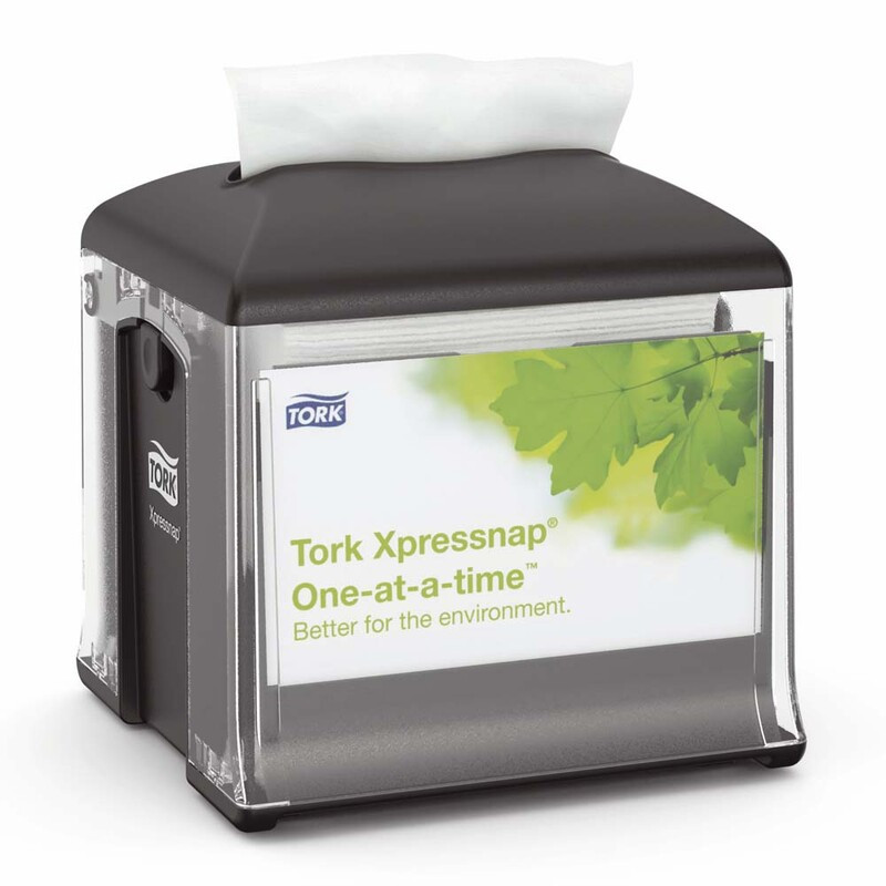 6: TORK Dispenser Xpressnap N10 Bord 1 stk Sort 15,9x15,9x16,5 cm (272808)