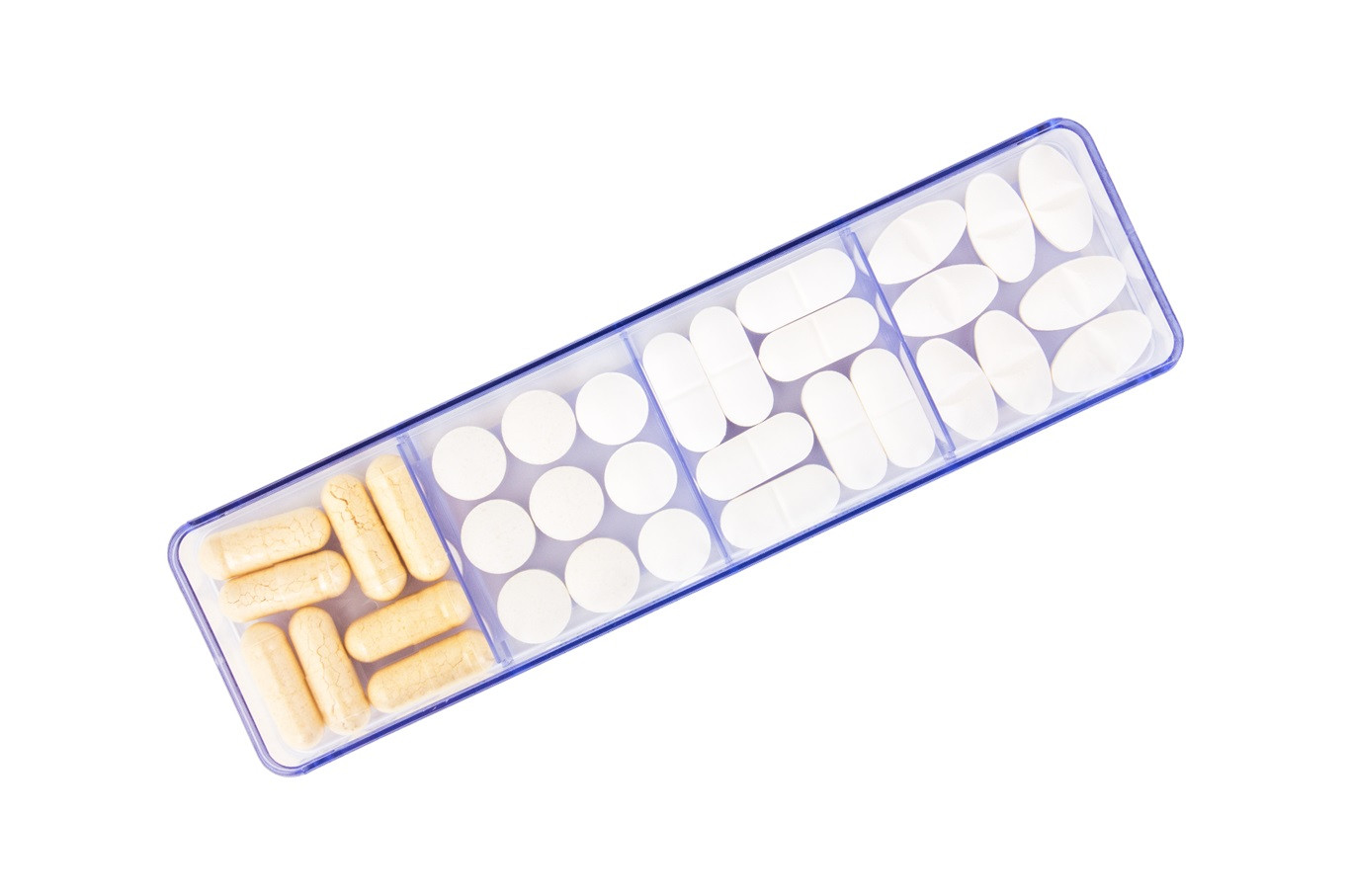 4: Doseringsæske Medimax ugesæt og 1 blank 13,8x3,8x1,8 cm, Blat omslag